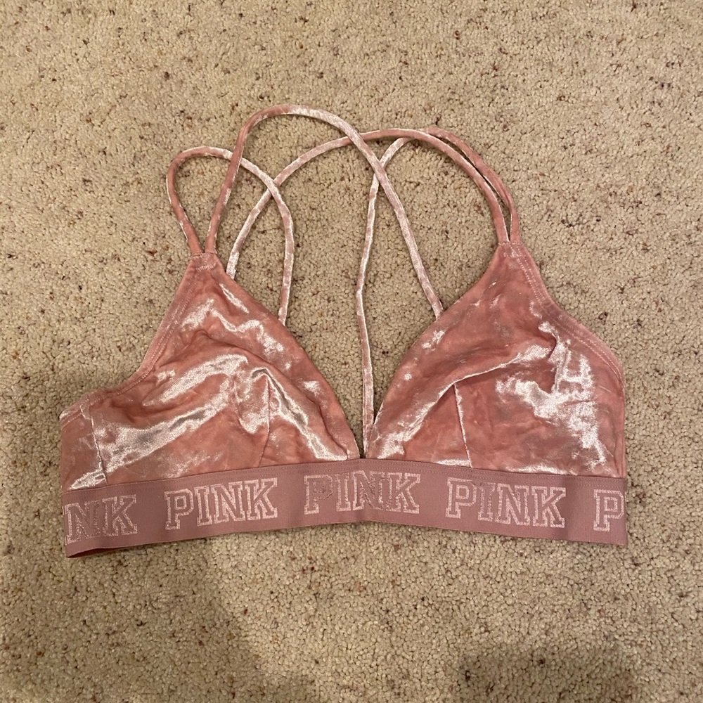 Victoria’s Secret PINK crushed velvet bralette